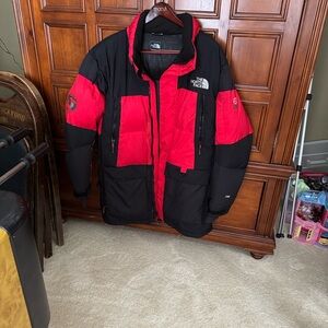 The North Face Vostok Summit Series Men's Bold Red and Black Puffer 700 Jacket L